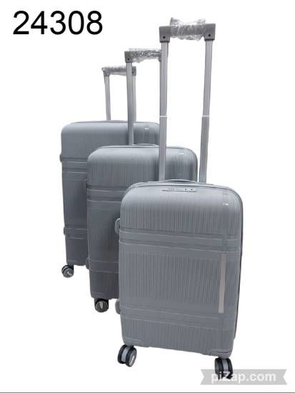 Imagen de SET DE VALIJAS X3 GRIS PASTEL 20/24/26" 1.26